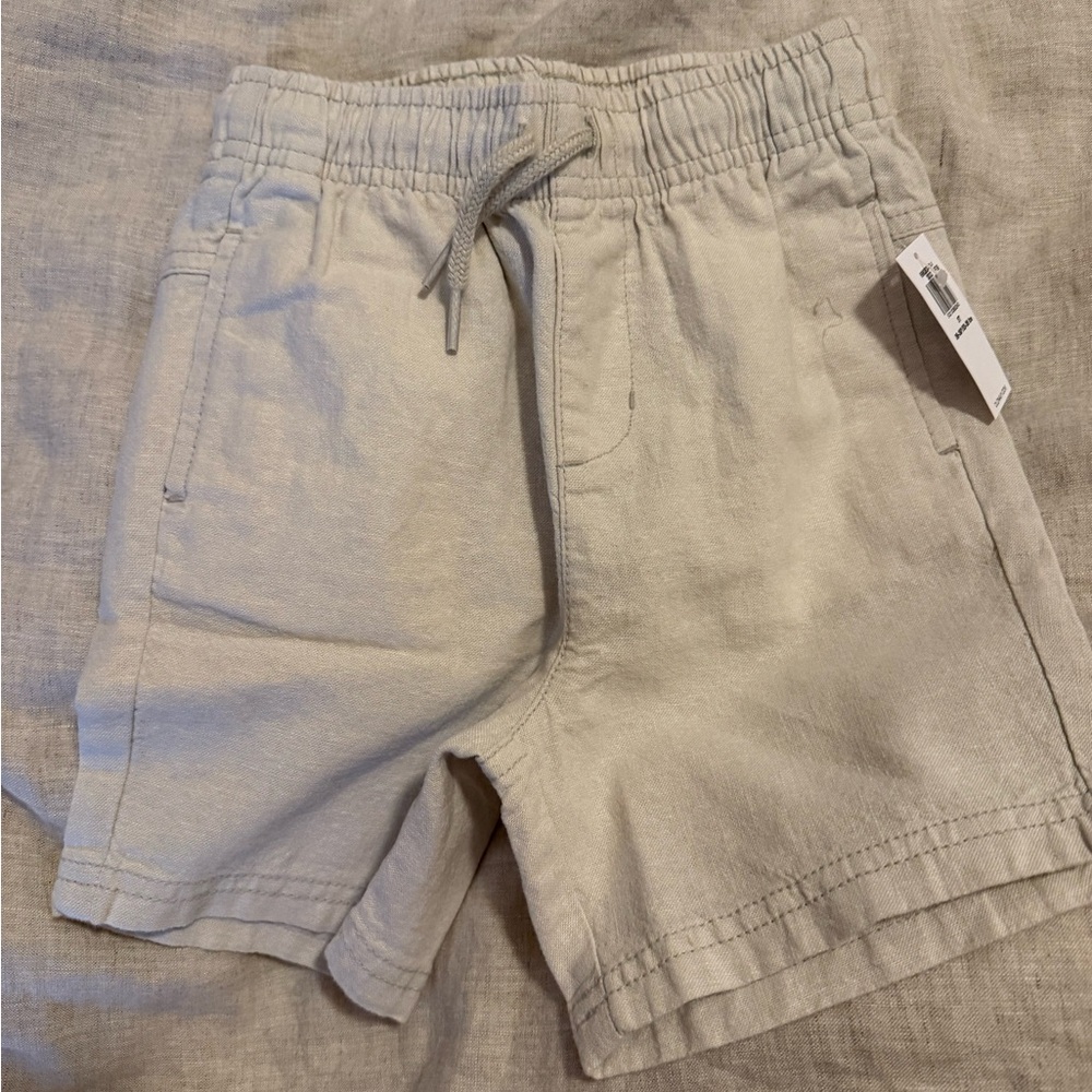 Old Navy Toddler Boys Light Beige Linen Shorts